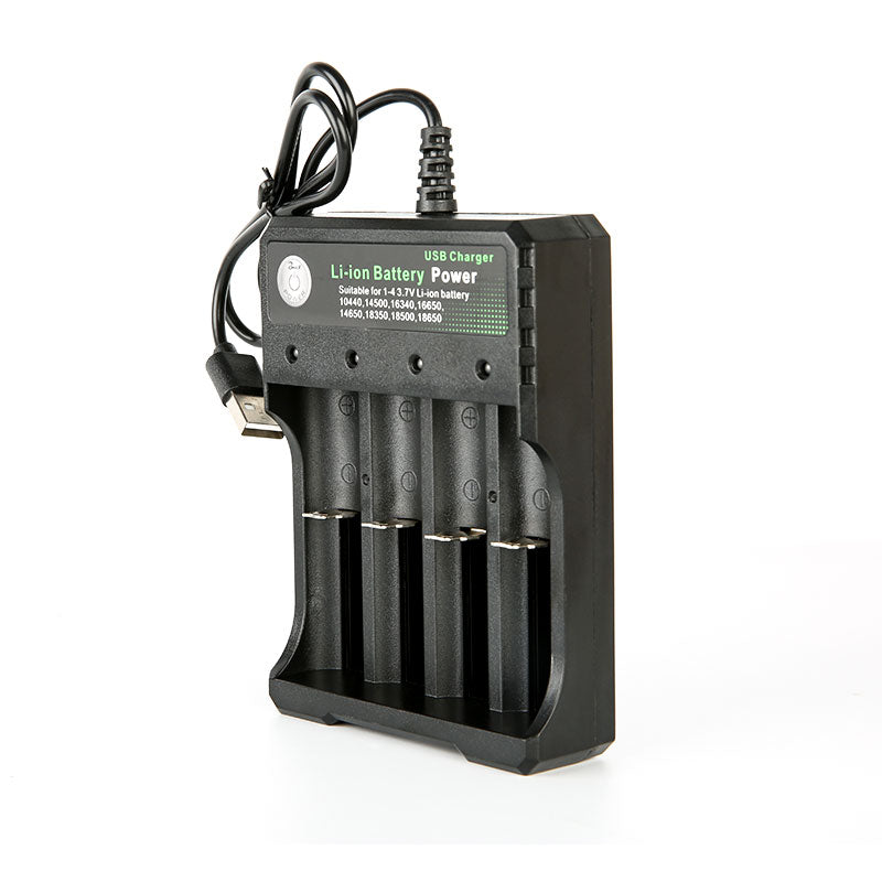 18650 Li-ion Battery Charger | 4-Slot Rechargeable Charger