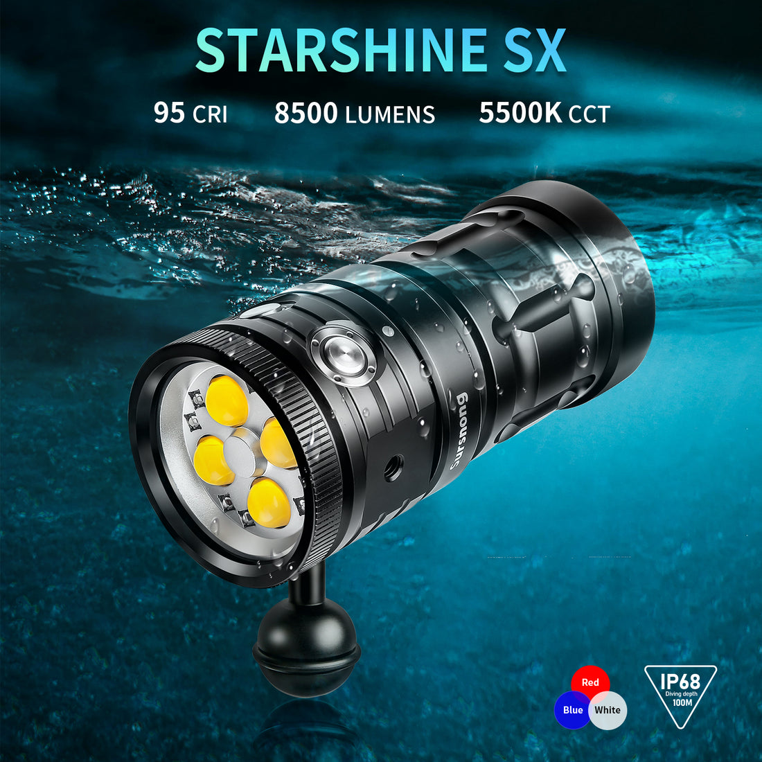 Starshine SX 8500 Lumens- Professional Underwater Video Light