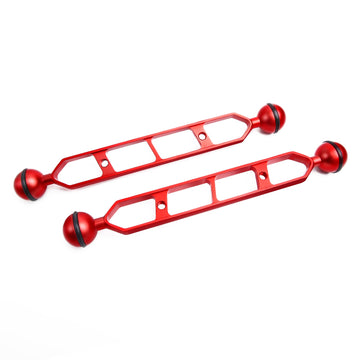 Sursnong 9" Aluminum Double Ball Extension Arm for Diving Light & Camera (2 Pack)