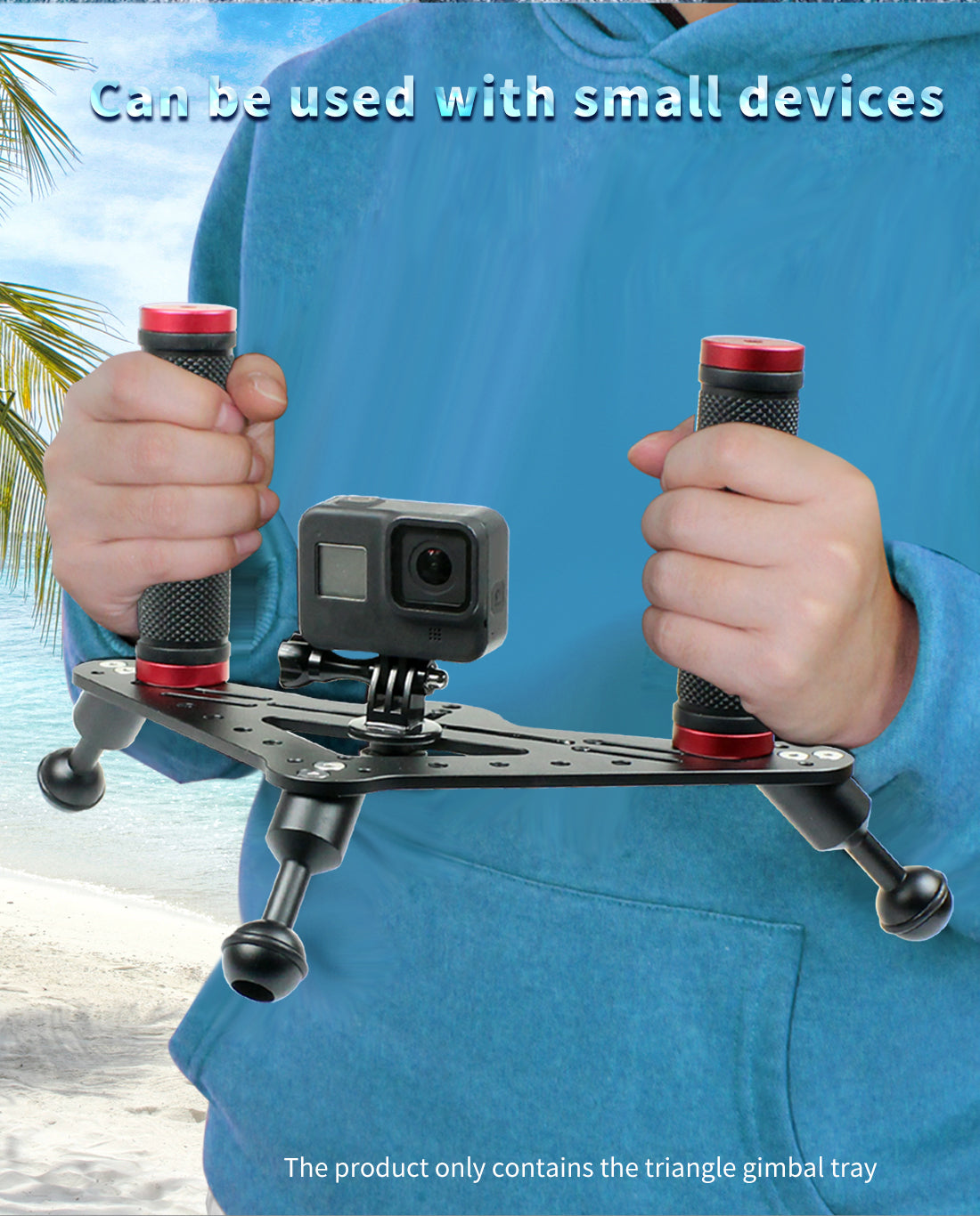 Sursnong Triangular Underwater Camera Rig Mount Stabilizer Bracket