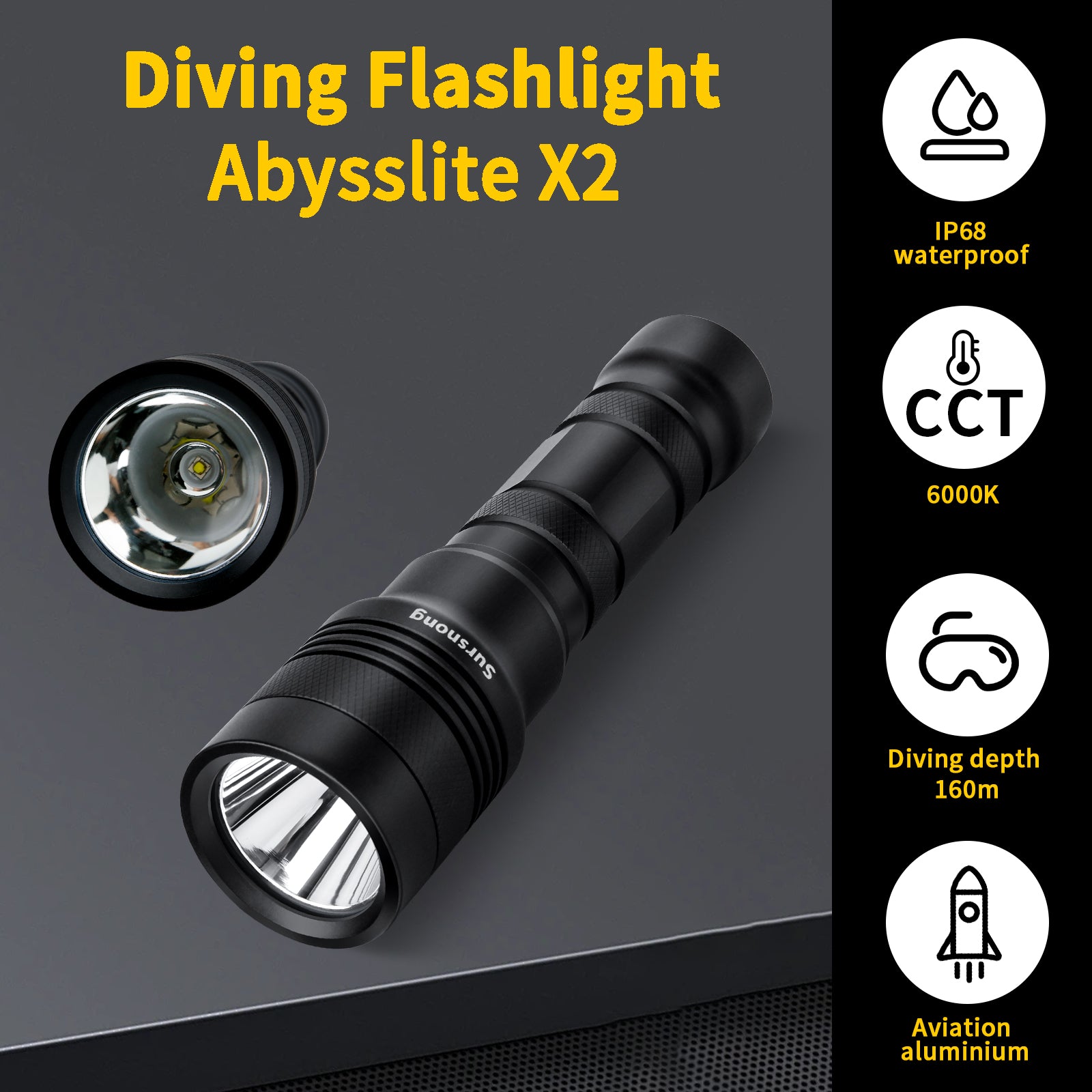 Diving FlashlightAbysslite X2