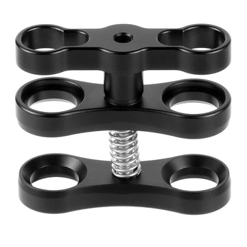 Sursnong 1" Aluminum Ball Clamp 2-Pack for Underwater Camera Rig