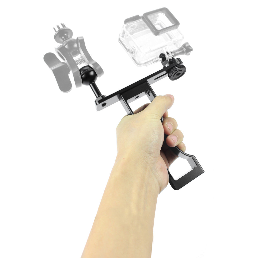 Sursnong 1" Ball Head Underwater Handheld Mount for Cameras